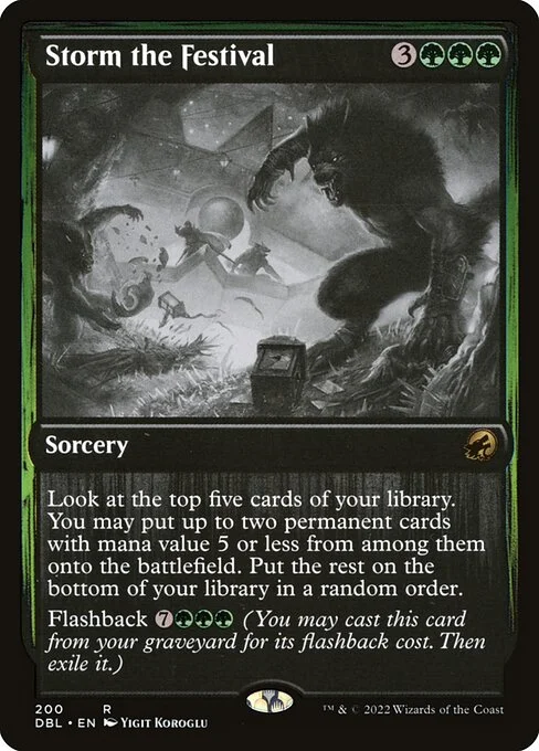 Storm the Festival, carta Magic di tipo Sorcery illustrata da Yigit Koroglu