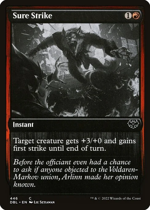 Sure Strike, carta Magic di tipo Instant illustrata da Lie Setiawan