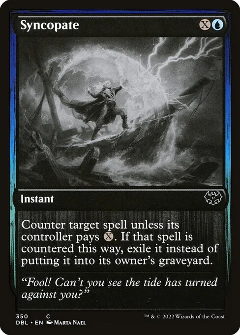 Syncopate, carta Magic di tipo Instant illustrata da Marta Nael