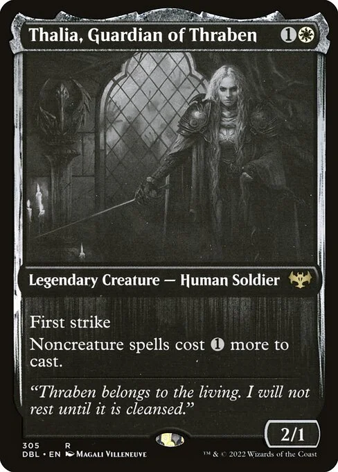 Thalia, Guardian of Thraben, carta Magic di tipo Legendary Creature — Human Soldier illustrata da Magali Villeneuve