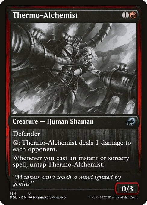Thermo-Alchemist, carta Magic di tipo Creature — Human Shaman illustrata da Raymond Swanland