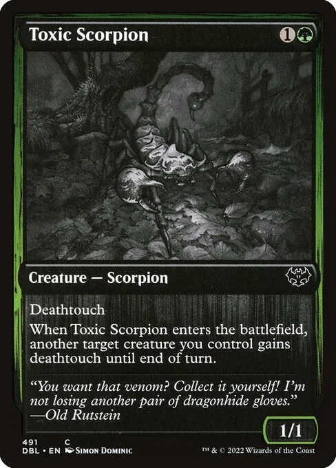 Toxic Scorpion, carta Magic di tipo Creature — Scorpion illustrata da Simon Dominic