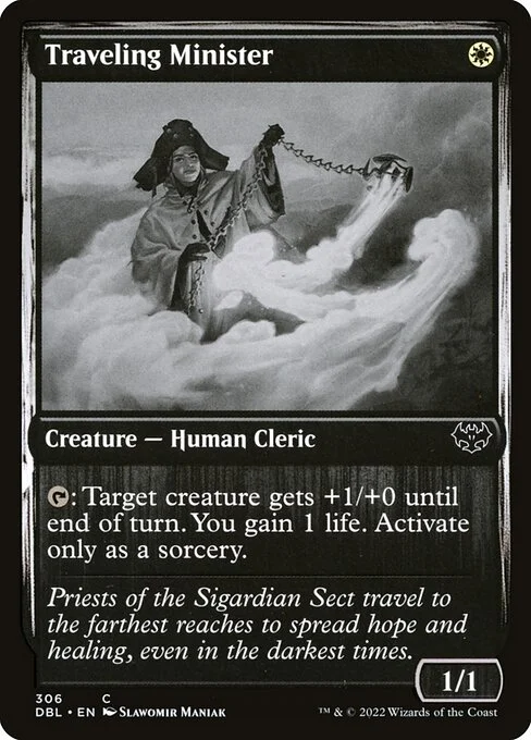 Traveling Minister, carta Magic di tipo Creature — Human Cleric illustrata da Slawomir Maniak