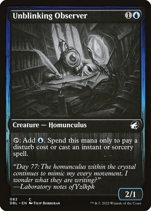 Unblinking Observer, carta Magic di tipo Creature — Homunculus illustrata da Filip Burburan