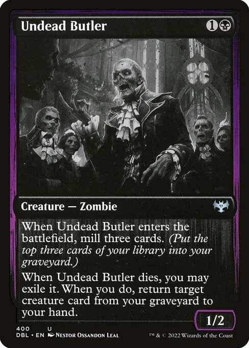 Undead Butler, carta Magic di tipo Creature — Zombie illustrata da Néstor Ossandón Leal