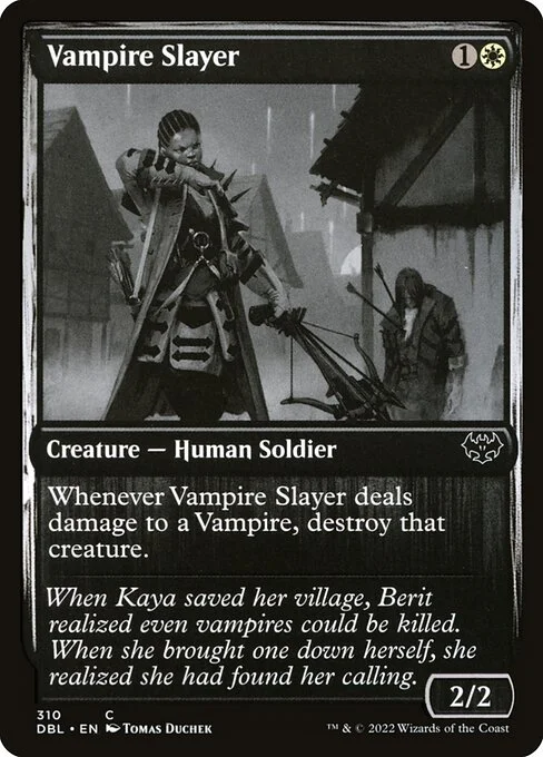 Vampire Slayer, carta Magic di tipo Creature — Human Soldier illustrata da Tomas Duchek