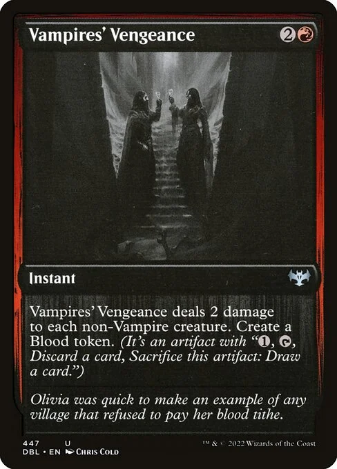Vampires' Vengeance, carta Magic di tipo Instant illustrata da Chris Cold