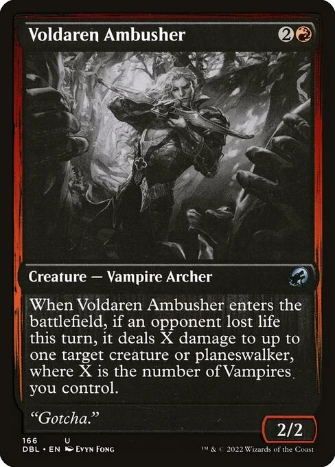 Voldaren Ambusher, carta Magic di tipo Creature — Vampire Archer illustrata da Evyn Fong