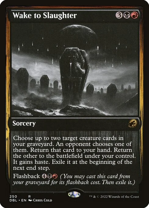 Wake to Slaughter, carta Magic di tipo Sorcery illustrata da Chris Cold