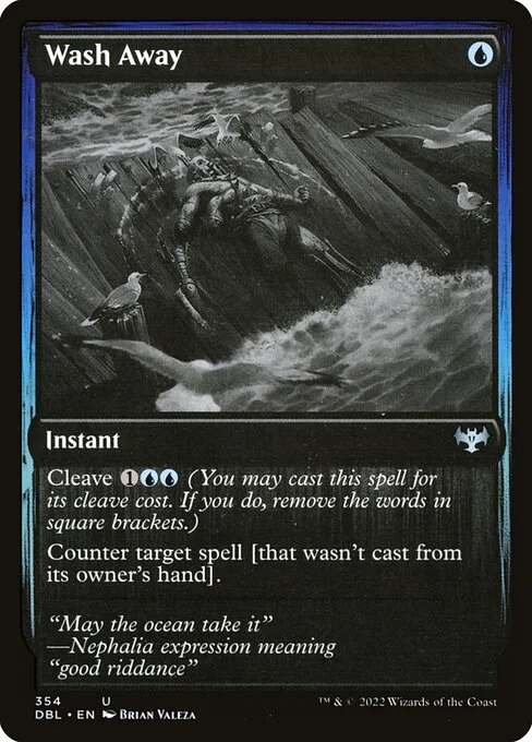 Wash Away, carta Magic di tipo Instant illustrata da Brian Valeza