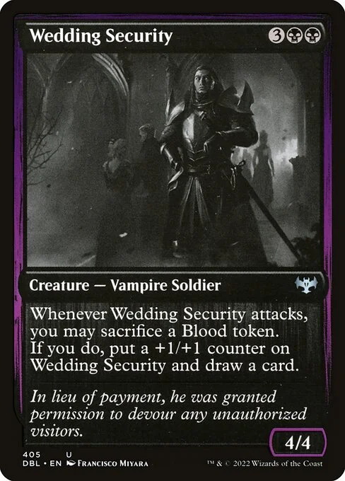 Wedding Security, carta Magic di tipo Creature — Vampire Soldier illustrata da Francisco Miyara