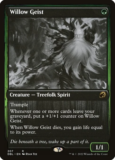 Willow Geist, carta Magic di tipo Creature — Treefolk Spirit illustrata da Ryan Yee