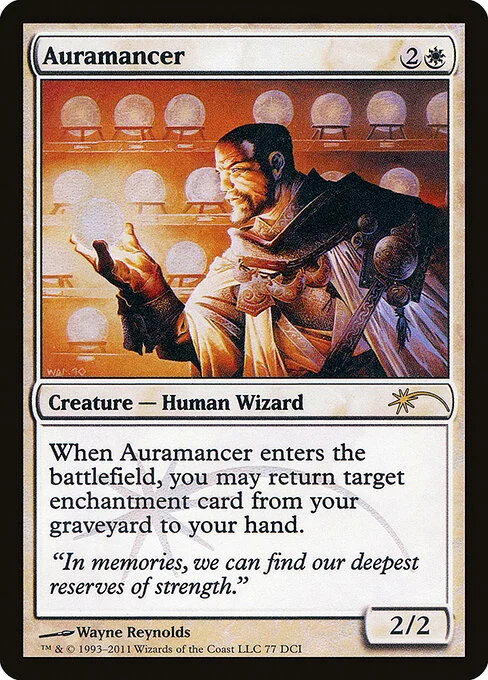 Auramancer, carta Magic di tipo Creature — Human Wizard illustrata da Wayne Reynolds
