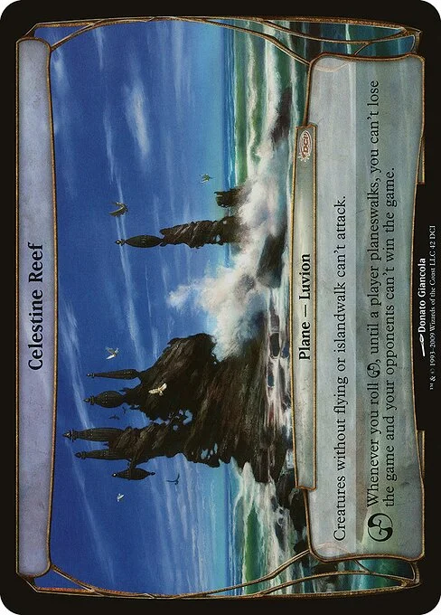 Celestine Reef, carta Magic di tipo Plane — Luvion illustrata da Donato Giancola