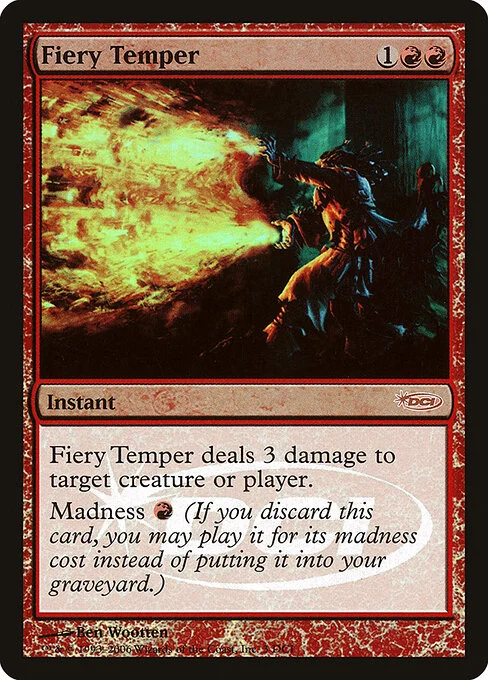 Fiery Temper, carta Magic di tipo Instant illustrata da Ben Wootten