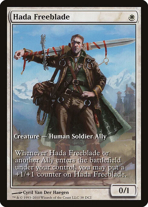 Hada Freeblade, carta Magic di tipo Creature — Human Soldier Ally illustrata da Cyril Van Der Haegen