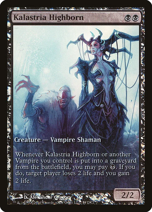 Kalastria Highborn, carta Magic di tipo Creature — Vampire Shaman illustrata da D. Alexander Gregory