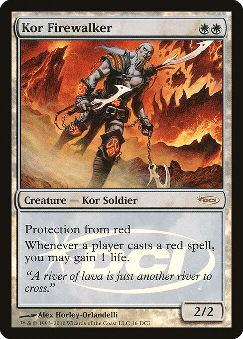 Kor Firewalker, carta Magic di tipo Creature — Kor Soldier illustrata da Alex Horley-Orlandelli