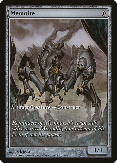 Memnite, carta Magic di tipo Artifact Creature — Construct illustrata da rk post
