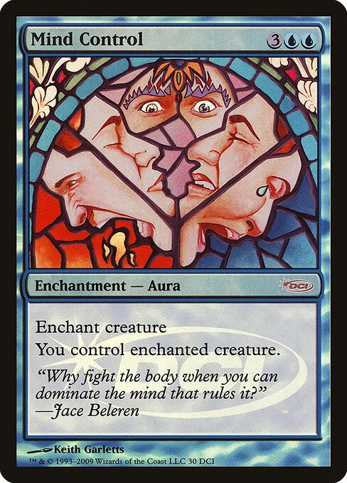 Mind Control, carta Magic di tipo Enchantment — Aura illustrata da Keith Garletts