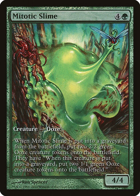 Mitotic Slime, carta Magic di tipo Creature — Ooze illustrata da Ron Spencer