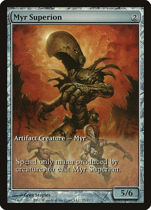 Myr Superion, carta Magic di tipo Artifact Creature — Myr illustrata da Greg Staples
