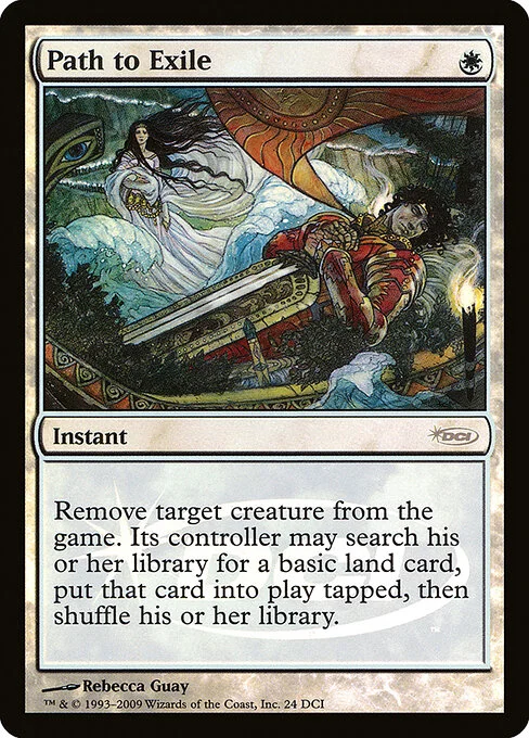 Path to Exile, carta Magic di tipo Instant illustrata da Rebecca Guay