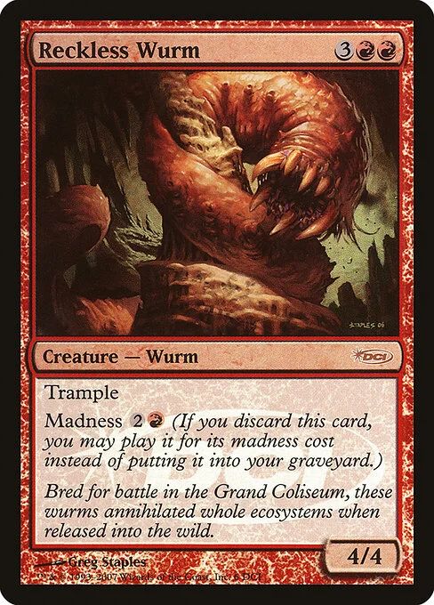 Reckless Wurm, carta Magic di tipo Creature — Wurm illustrata da Greg Staples