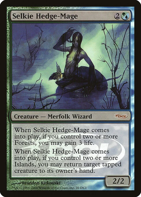 Selkie Hedge-Mage, carta Magic di tipo Creature — Merfolk Wizard illustrata da Brandon Kitkouski