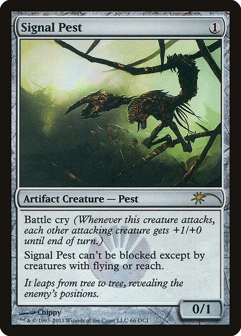 Signal Pest, carta Magic di tipo Artifact Creature — Pest illustrata da Chippy