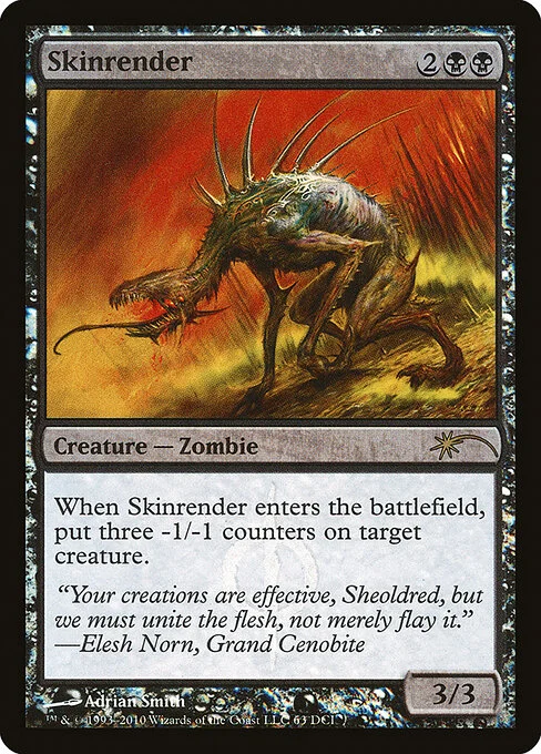 Skinrender, carta Magic di tipo Creature — Phyrexian Zombie illustrata da Adrian Smith