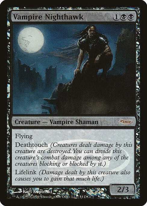 Vampire Nighthawk, carta Magic di tipo Creature — Vampire Shaman illustrata da Karl Kopinski