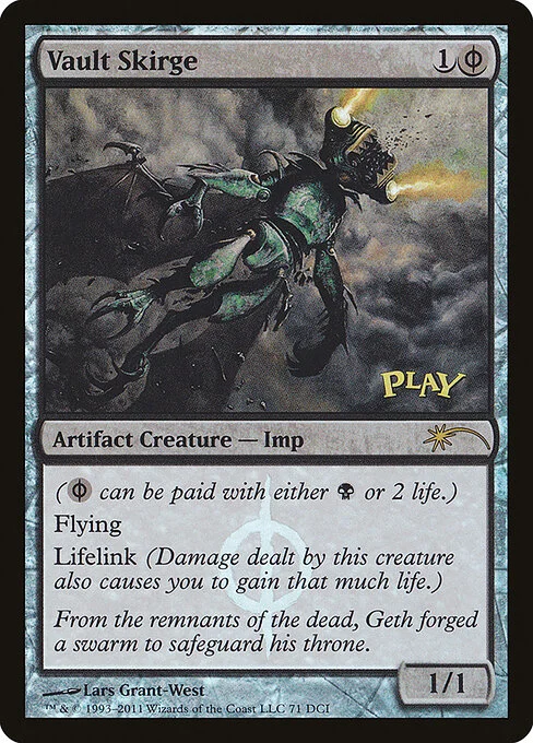 Vault Skirge, carta Magic di tipo Artifact Creature — Phyrexian Imp illustrata da Lars Grant-West