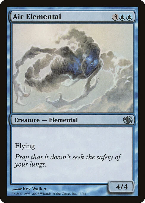 Air Elemental, carta Magic di tipo Creature — Elemental illustrata da Kev Walker