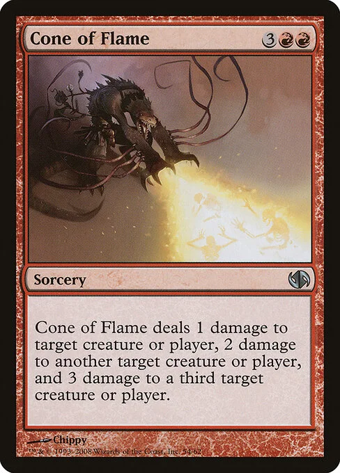 Cone of Flame, carta Magic di tipo Sorcery illustrata da Chippy