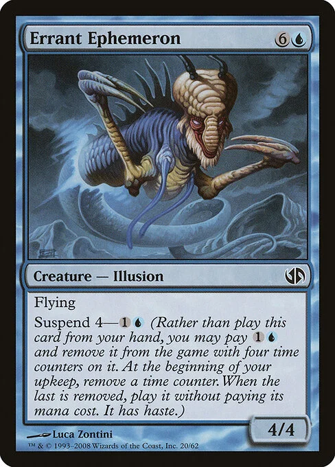 Errant Ephemeron, carta Magic di tipo Creature — Illusion illustrata da Luca Zontini