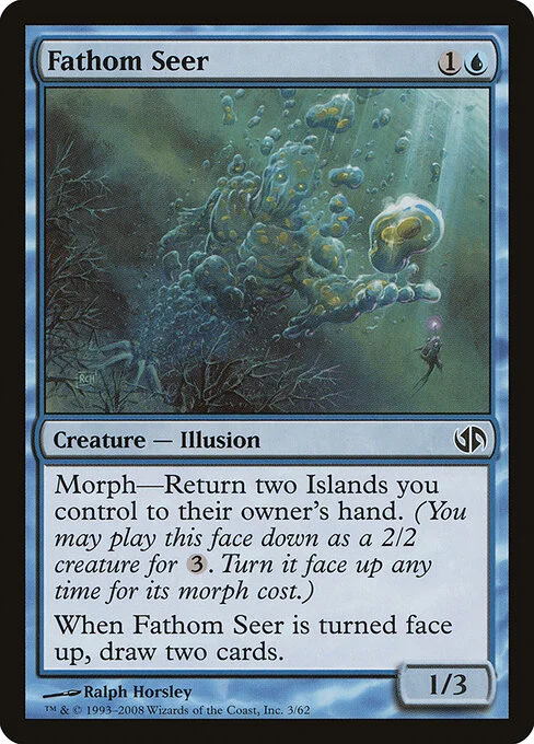 Fathom Seer, carta Magic di tipo Creature — Illusion illustrata da Ralph Horsley