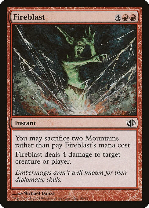 Fireblast, carta Magic di tipo Instant illustrata da Michael Danza