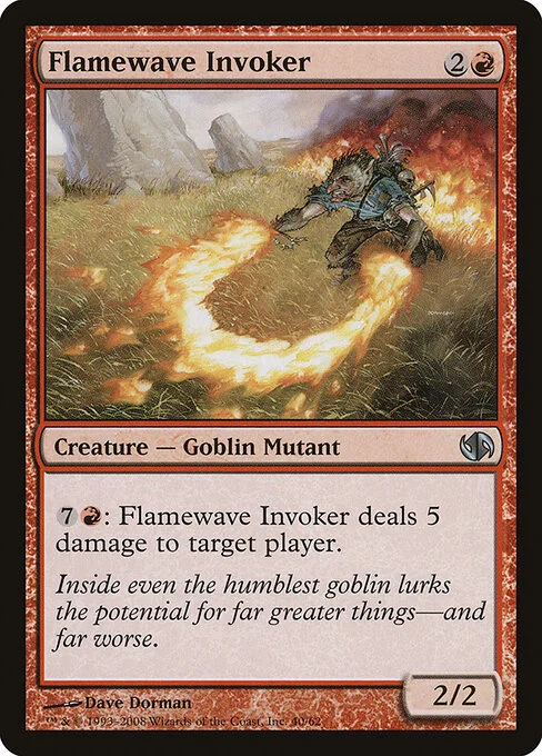 Flamewave Invoker, carta Magic di tipo Creature — Goblin Mutant illustrata da Dave Dorman