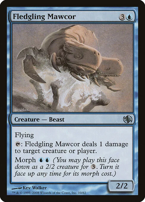 Fledgling Mawcor, carta Magic di tipo Creature — Beast illustrata da Kev Walker