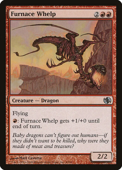 Furnace Whelp, carta Magic di tipo Creature — Dragon illustrata da Matt Cavotta