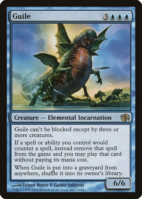 Guile, carta Magic di tipo Creature — Elemental Incarnation illustrata da Zoltan Boros & Gabor Szikszai