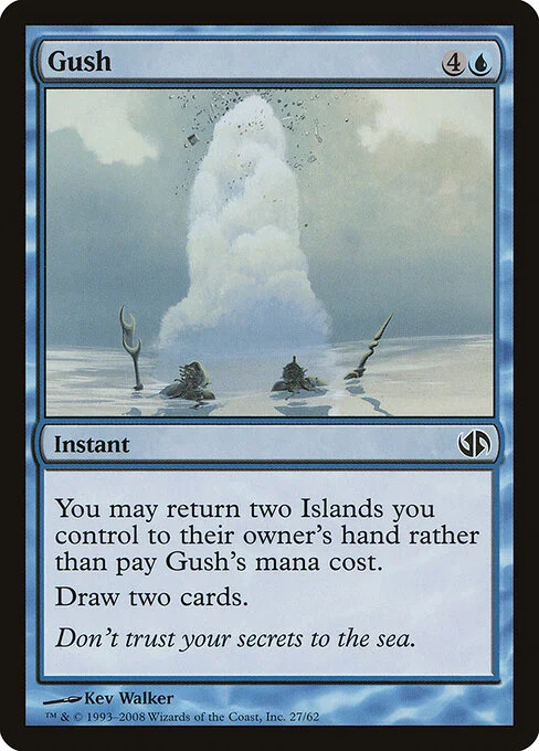 Gush, carta Magic di tipo Instant illustrata da Kev Walker