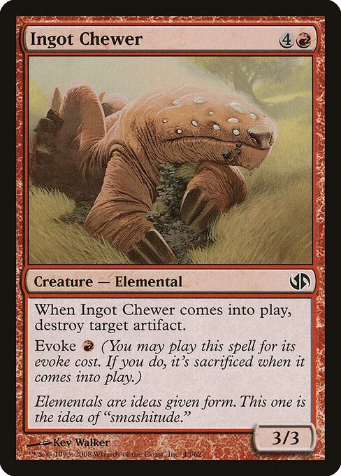 Ingot Chewer, carta Magic di tipo Creature — Elemental illustrata da Kev Walker
