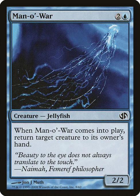 Man-o'-War, carta Magic di tipo Creature — Jellyfish illustrata da Jon J Muth
