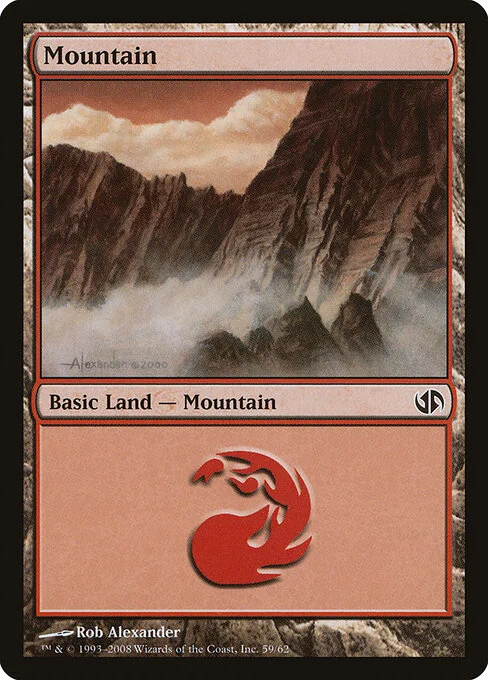 Mountain, carta Magic di tipo Basic Land — Mountain illustrata da Rob Alexander