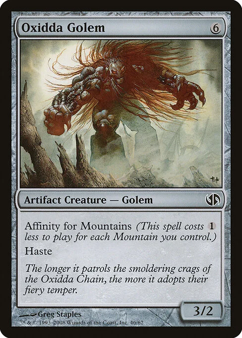 Oxidda Golem, carta Magic di tipo Artifact Creature — Golem illustrata da Greg Staples