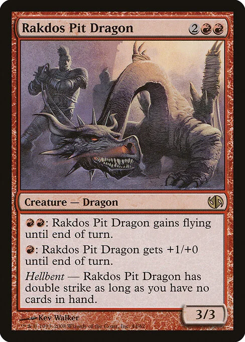 Rakdos Pit Dragon, carta Magic di tipo Creature — Dragon illustrata da Kev Walker