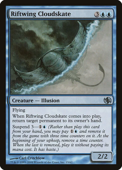 Riftwing Cloudskate, carta Magic di tipo Creature — Illusion illustrata da Carl Critchlow