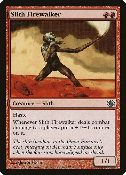 Slith Firewalker, carta Magic di tipo Creature — Slith illustrata da Justin Sweet